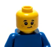 Lego - Minifigure Head - Dual Sided - Child, Freckles, Smile, Closed Eyes
