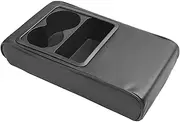 Automotive Armrest Protector - Car Console Cover, Car Armrest Cover, Waterproof PU Leather Armrest Mat with Cup Holder - Easy Install Console Mat, Accce
