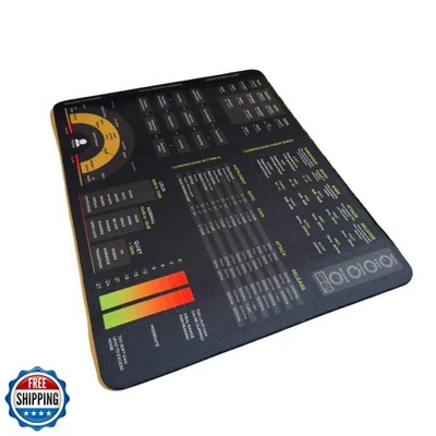 Generic LED Backlit Mixing and Mastering Cheat Sheet Mousepad - Black, USB, 2