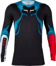 FOX Flexair Withered Motocross Jersey, black-blue, Size XL for Men Black Blue