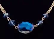 Faceted Crystal Link Long Necklace & Earring Set Comes In 2 Colors 36" Length