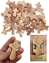 Zuluf 50 Small Olive Wood Hand Crosses Bethlehem Factory - CRS098