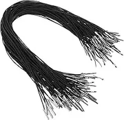 SHINEOFI 100 Pcs Elastic Barbed Ropes for Hats Masks DIY Projects Soft Elastic Strings Metal Ends Comfortable Elasticity
