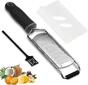 Latest Zester Lemon Zester Cheese Grater with Large Soft TPR Handle Sharp Stainless Steel Blade Easy to Grate Lemon Cheese Chocolate Orange Citrus Nuts Gingers