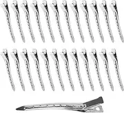 25 Pcs Duck Bill Hair Clips,Pin Curl Clips,Hair Clips for Styling,Silver Hair Clips,Hair Sectioning Clips,Metal Hair Clips for Hair Styling, Hair Coloring