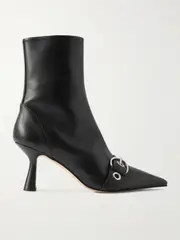 [Aeyde] Aeyde - Halima Buckled Leather Boots - Black - 37 37 Black