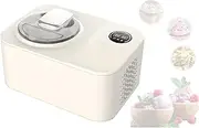 Ice Cream Machine, 1200ml Household Ice Cream Machine, LED Display, Children's Homemade Ice Cream Machine, 3 Modes, Fully Automatic, Easy to Clean, Suitable for Family Ice Cream