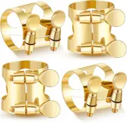 2 Pcs Alto Sax Ligature Alto Saxophone Ligature Gold Alto Saxophone Mouthpiece L