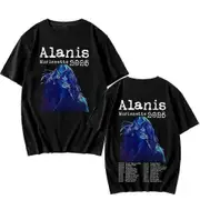 Alanis Morissette World Tour Tshirts Short Sleeve Cotton T-shirt O-neck Summer Casual Tops Women Men Clothing Tees 0619 black L