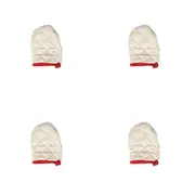 4x TopChef Mini Cotton Oven Mitt Heat Proof Gloves 1216x11.5cm Beige Assorted
