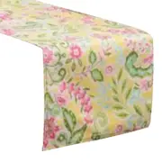 CottonMore 100% Cotton Sateen Dining Table Runner 190x31cm yellow