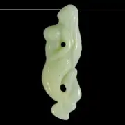 BI40427# Hand Carved Unique Mermaid Amazonite Pendant Bead Gemstone