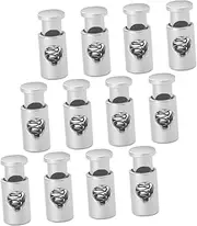 Totority 12Pcs Nonskid BBQ Skewer Buckles Durable Wire Holders for Meat Kebab Seafood Grilling Multi Use Barbecue Tools for Outdoor Cooking Parties