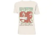 Led Zeppelin Unisex Adult Japanese Poster Cotton T-Shirt (Natural) - UTRO4569