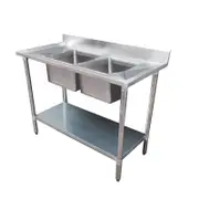 Modular Systems Modular System Double Sink Bench Centre - 2400mm W x 700mm D x 900mm H