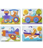 Melissa And Doug First Play -VEHICLES-Wooden Jigsaw Puzzle Set - Item # 30133