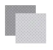 Gray on Gray Polka Dot Double Sided - 12x12 Scrapbook Paper - 5 Sheets
