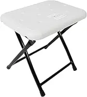 Folding Shower Chair, Carbon Steel Bath Bench with Non Slip Feet, Sturdy Shower Seating for Elderly Adults, 38x38 cm Foldable Bathroom Stool
