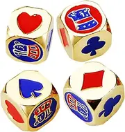 CORHAD 4Pcs Metal Dice for Role Playing Games Aesthetic Dice for Parties Safe and Portable Gaming Accessories for Birthday Bridal Shower and Carnival Celebrations