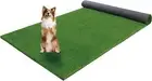 Artificial Grass Turf - 1.38" Thick Green Realistic Fake Grass Rug with Drainage