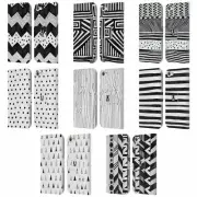 HEAD CASE BNW DOODLE LEATHER BOOK CASE & WALLPAPER FOR APPLE iPOD TOUCH MP3