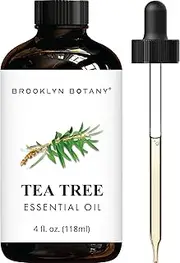 Brooklyn Botany Tea Tree Essential Oil – 100% Pure and Natural – Therapeutic Grade Essential Oil with Glass Dropper - Tea Tree Oil for Aromatherapy and Diffuser - 4 OZ