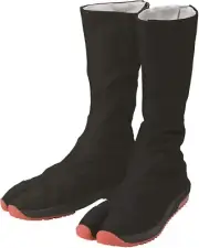 MARUGO Air Jog V 12clasps Cotton Tabi Ninja Boots Long BLACK 29cm