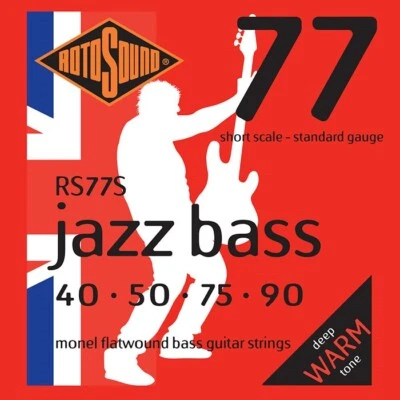 NEW Rotosound Jazz Bass 77 Short Scale Monel Bass Strings, 40-90 - #RS77S
