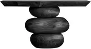Home 47.24-Inch Long Console Table, Farmhouse Wooden Sofa Table Behind The Couch, Narrow Entryway Table, Accent Table for Entrance, Hallway, Living Room Behind Couch(Black)