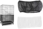 Acrylic Universal Bird Cage Seed Catcher,2 Pieces Ventilated Nylon Large Size...