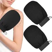 BEANPRECOY 3Pcs Exfoliating Mitt Body Scrub Gloves Deep Exfoliator for Shower Soft Dead Skin Remover Bath Body Exfoliating Glove for Women Men Removing Exfoliation Easy Foaming Smooth Skin Surface