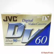 JVC Mini Video Cassette DV Camcorder 90 Minute (DVM60ME) Tape NEW SEALED
