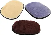 HAPINARY 3pcs Faux Lambswool Car Wash Mitts for High Absorption and Gentle Polishing Soft Cleaning Gloves for Cars Furniture Office Surfaces Multipurpose Use Skin Friendly Material