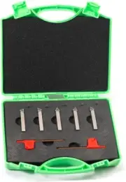 Mini Indexable Lathe Turning Tool-1/4" Shank Nickel Plated 5 Pieces Carbide Turn