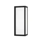 Capital Lighting Irvin 1Lt Outdoor Wall-Lantern, Black/White - 954711BK-LD