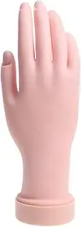 Baluue Nail Art Practice Tool Bendable Manicure Hand Model Rubber Fingers Right Hand Nail Tips Insertion