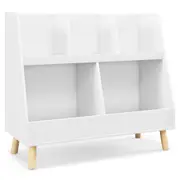 Costway 5-Cube Toy & Bookshelf Storage 2-in-1 bookshelf & Toy Chest Bookcase Organiser White