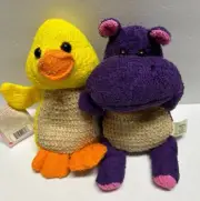 Stuffed Toy Hippopotamus-Ducky -Terry Cloth Plush Scrubbies Tender Loving Things