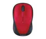 Logitech M235 Wireless Mouse Red Contoured design Glossy Comfort Grip Advanced