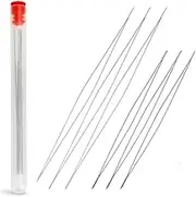 6 Pieces Big Eye Beading Needles with Needle Bottle (2.2 inch, 3 inch)