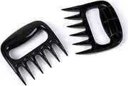 2PCS Meat Claws BBQ Bear Shaped Claws Meat Shredder wtih Easily Lift Handle Meat Handler Forks for Barbecue r Grill Black One Size
