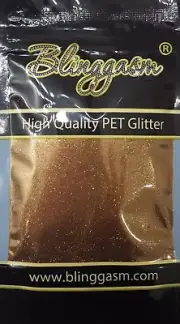 METALLIC SOLVENT RESISTANT GLITTER 3.5 OZ BY WEIGHT #27 B0415 GOLD COFFEE