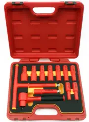 KOSHIHARA 3/8”Sq Insulated Socket Wrench Set N122 VDE 1000V 12-pc Set With Case