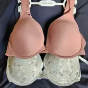 ANNE KLEIN Women's 2-Bra Set For Full Figure T-shirt Bras Ultra Soft 42D