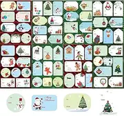 Christmas Labels Stickers, Self-Adhesive Christmas Name Tags, Sticker Labels, Christmas Collection, Self-Adhesive Labels, Name Tags Labels