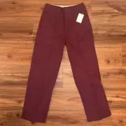 Brixton Womens Retro Trouser Pants 24W 26L NWT Super High Waisted Mahogany