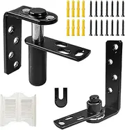 Saloon Door Hinges Kit, Double Swing Self-Return Stainless Steel Hinges for Restaurant, Bar, Cafe - Self Closing Swinging Pivot Hinge (1)
