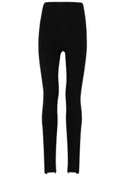 Victoria Beckham VB Body Split-hem Stretch-knit Leggings - Black - 00 (UK4) 00 (UK4)