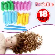 18PCS Magic Hair Curler Leverage Curlers Formers Spiral DIY Styling Rollers