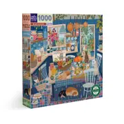 Blue Kitchen 1000 Piece Jigsaw Puzzle by eeboo Artist Anisa Makhoul